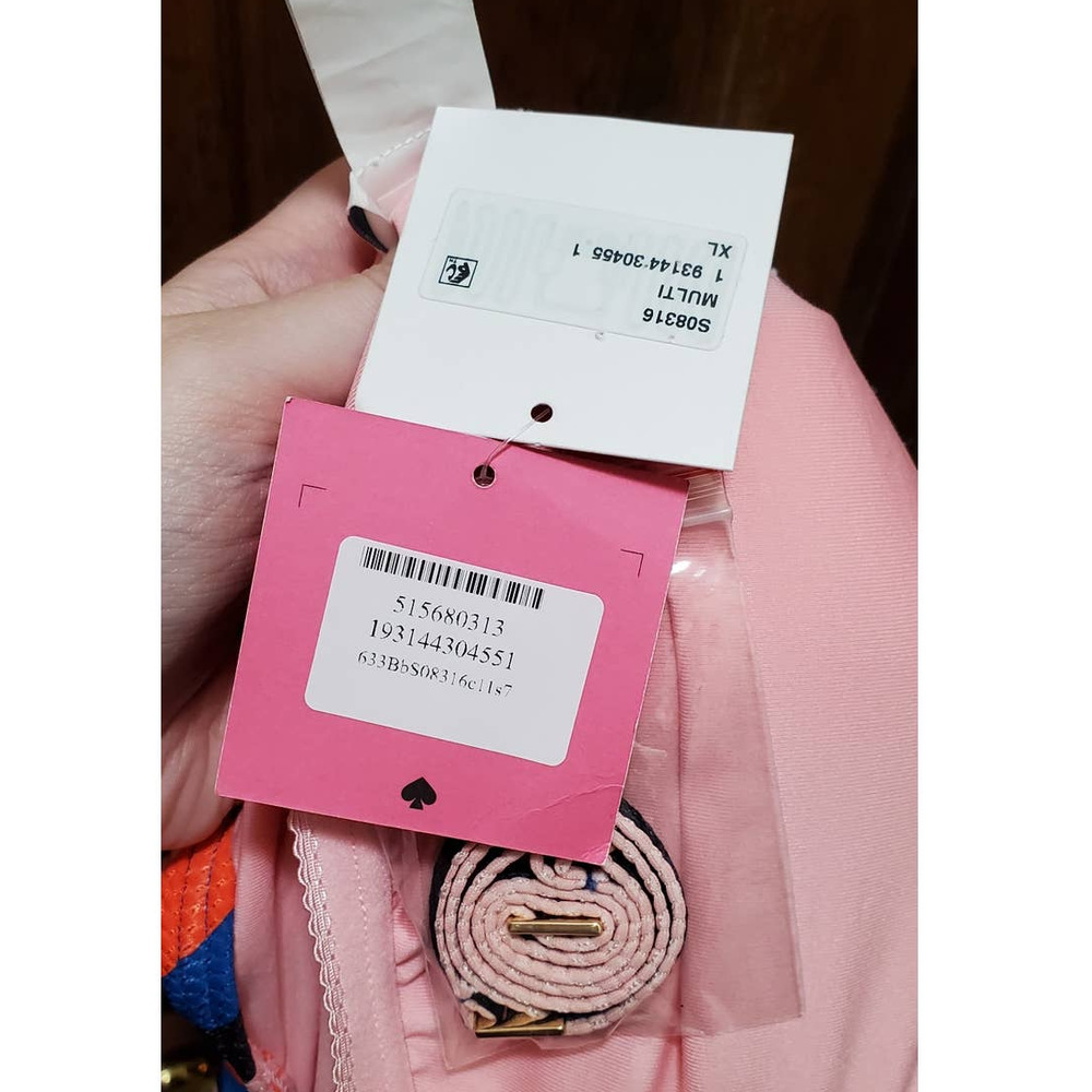 NWT! KATE SPADE Colorful Stripe Stretchy One-Shoulder One Piece Swimsuit XL - Picture 10 of 10